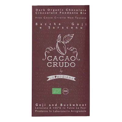 Cacao Crudo Ciocolată neagră crudă cu Goji și hrișcă, 50 g