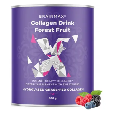 BrainMax Pure Collagen Drink, bautura cu colagen, fructe de padure 300 g