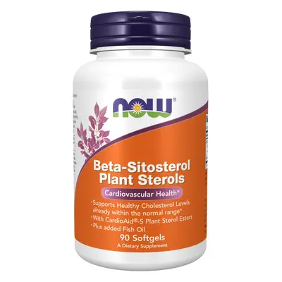 Now® Foods NOW Beta-Sitosterol Plant Sterols (optimizarea colesterolului), 90 de capsule moi