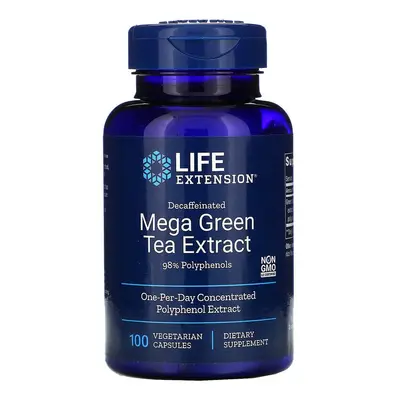 Life Extension Decaffeinated Mega Green Tea Extract (extract din ceai verde fără cofeină), extra