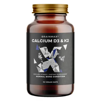 BrainMax Calcium D3 & K2, calciu cu vitamina D3 & K2, 90 capsule vegetale