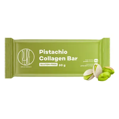 BrainMax Pure Pistachio Collagen Bar, Baton cu colagen, aromă de fistic, 60 g