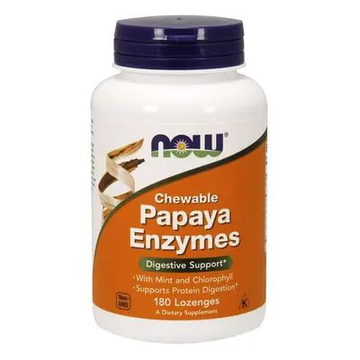 Now® Foods NOW Papaya Enzymes, enzime digestive naturale, 180 pastile