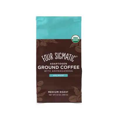 Mix de cafea măcinată Four Sigmatic Ashwagandha & Chaga adaptogen, 340 g