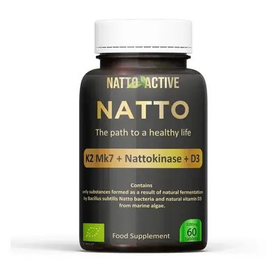 Natto Active Natto K2 Mk7, Nattokinase cu vitamina D3, 60 comprimate