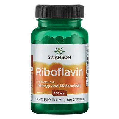 Swanson Riboflavină Vitamina B-2, 100 mg, 100 capsule