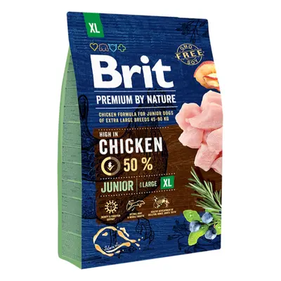 BRIT Premium By Nature Junior Giant Breed, XL, Pui, hrană uscată câini junior, 3kg