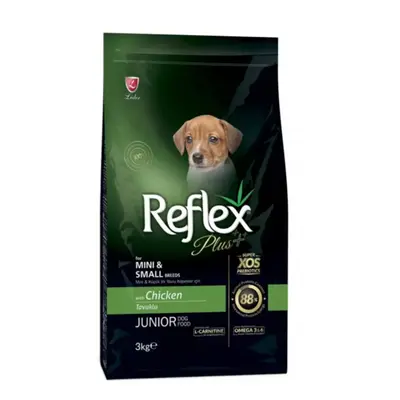 REFLEX Plus Junior Small Breed, XS-S, Pui, hrană uscată câini junior, 3kg