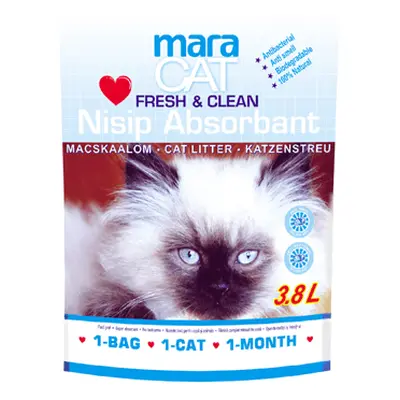 MARACAT, Fresh, așternut igienic pisici, granule, silicat, neaglomerant, neutralizare mirosuri, 