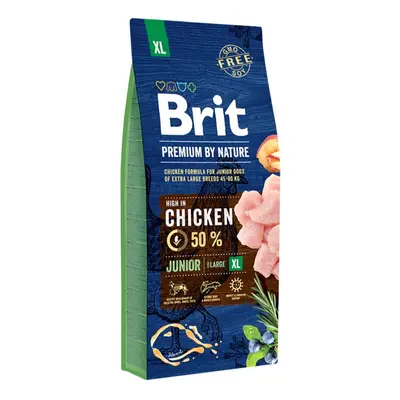 BRIT Premium By Nature Junior Giant Breed, XL, Pui, hrană uscată câini junior, 15kg