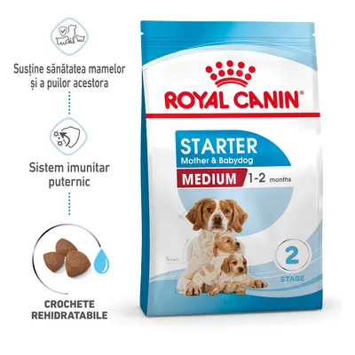 ROYAL CANIN Medium Starter Mother & Babydog, mama și puiul, hrană uscată câini, 4kg