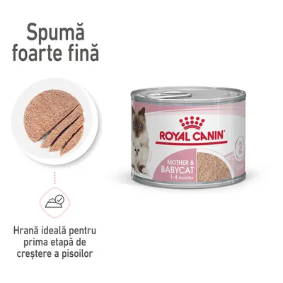 ROYAL CANIN Mother & BabyCat, hrană umedă pisici, mama și puiul, (mousse), 195g