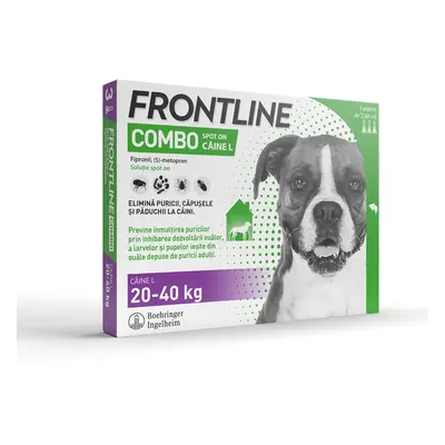 Frontline Combo, soluție spot-on antiparazitara, caini FRONTLINE Combo, spot-on, soluție antipar