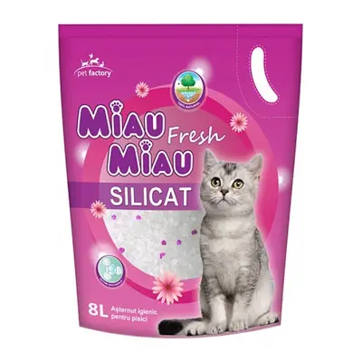 MIAU MIAU, Fresh, așternut igienic pisici, granule, silicat, neaglomerant, neutralizare mirosuri