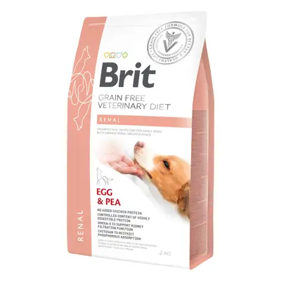 BRIT GF Veterinary Diet Renal, Ou și Mazăre, dietă veterinară câini, hrană uscată fără cereale, 