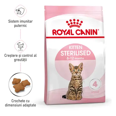 ROYAL CANIN Kitten Sterilised, hrană uscată pisici sterilizate junior, 2kg