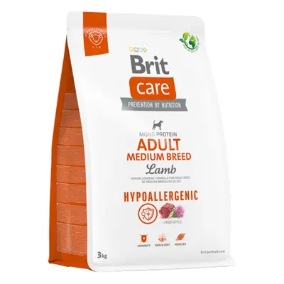 BRIT Care Hypoallergenic, M, Miel, hrană uscată monoproteică câini, sistem imunitar & alergii BR