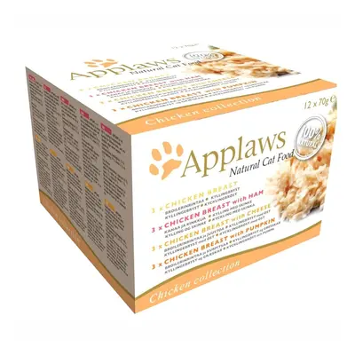 APPLAWS Chicken Selection Multipack, arome ( Pui, Pui și Șuncă, Pui și Dovleac, Pui și Brânză), 