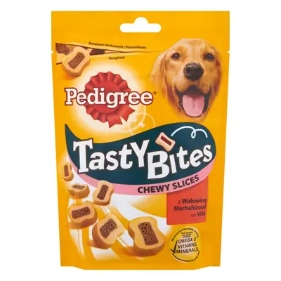 PEDIGREE Tasty Bites, recompense câini, feliuțe cu branză, 155g