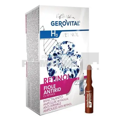 Gerovital Fiole antirid cu retinol 10 bucati