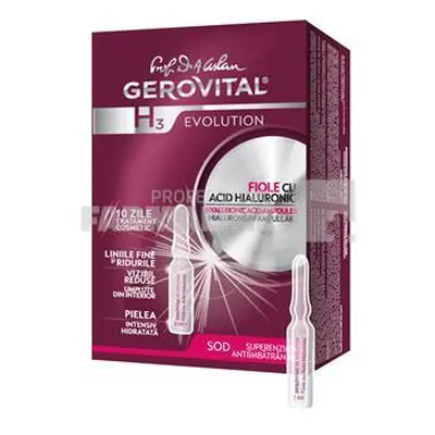 Gerovital H3 Evolution Fiole cu Acid Hialuronic 10 fiole