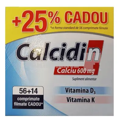 Zdrovit Calcidin + Vitamina D3 + Vitamina K 56 comprimate + 14 comprimate Cadou