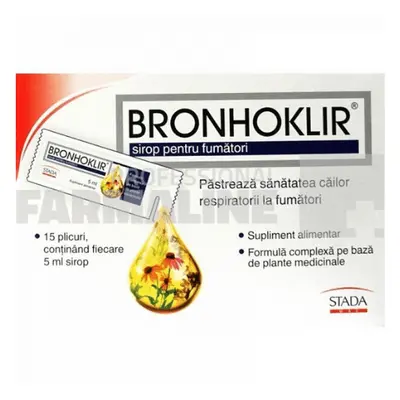 Bronhoklir Sirop pentru fumatori 5 ml 15 plicuri