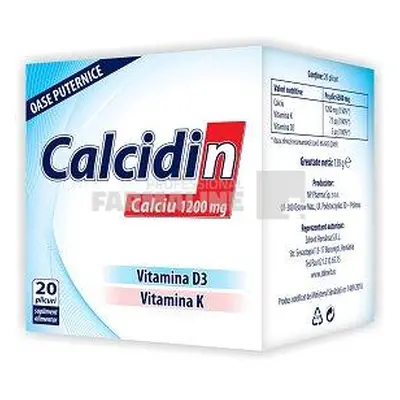 Calcidin + Vitamina D3 + Vitamina K 20 plicuri