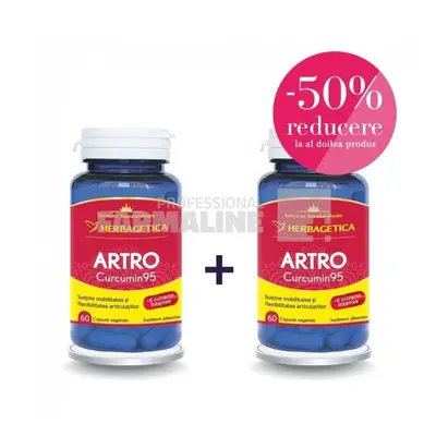 Artro Curcumin 95 60 capsule Oferta 1 + 1 - 50% din al II lea