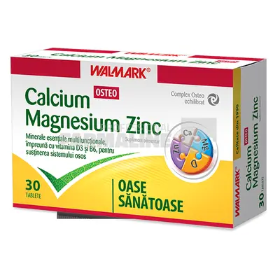 Calciu - Magneziu - Zinc osteo 30 tablete