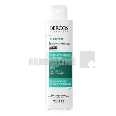 Vichy Dercos Sampon - tratament sebocorector pentru scalp cu exces de sebum 200 ml