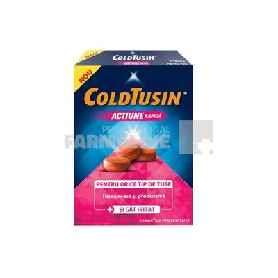 ColdTusin pastile pentru tuse 20 pastile