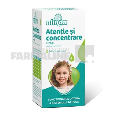 Alinan Atentie si concentrare Sirop 150 ml