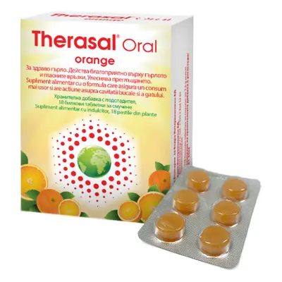 Therasal Oral Orange Pastile pentru supt 18 pastile