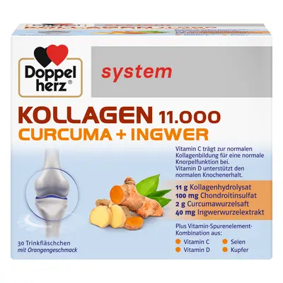 Doppelherz System Kollagen 11.000 Curcuma + Ghimbir 30 flacoane