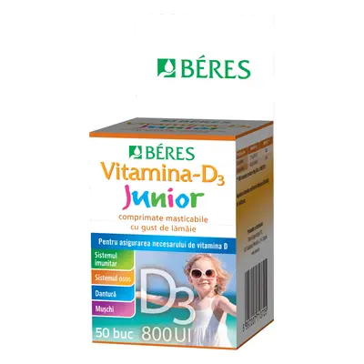 Beres Vitamina D3 junior 800U.I. 50 comprimate