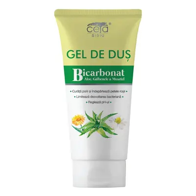 Gel de dus cu bicarbonat,aloe,galbenele si musetel 200 ml