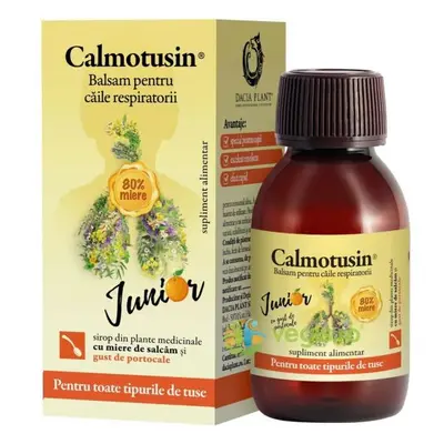 Calmotusin Junior cu gust de portocale sirop 100 ml