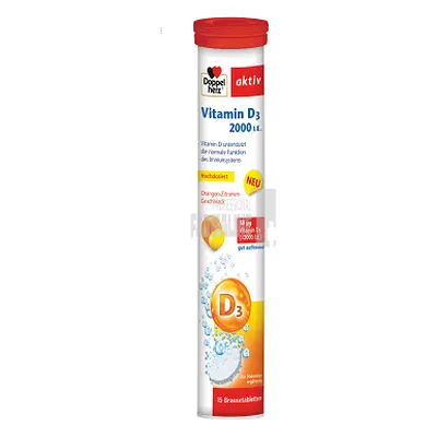 Doppelherz Vitamina D3 2000 U.I 15 comprimate efervescente