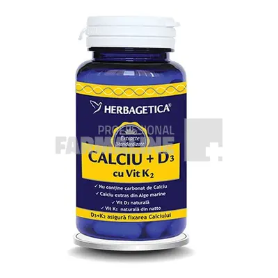 Calciu + D3 cu Vitamina K2 30 capsule