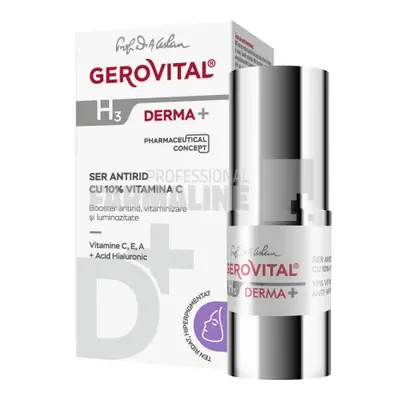 Gerovital H3 Derma+ Ser antirid cu 10% Vitamina C 15 ml