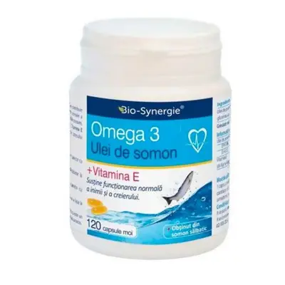 Omega3 Ulei de somon 1000 mg + Vitamina E 120 capsule