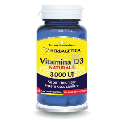 Vitamina D3 Naturala 3000 UI 60 capsule