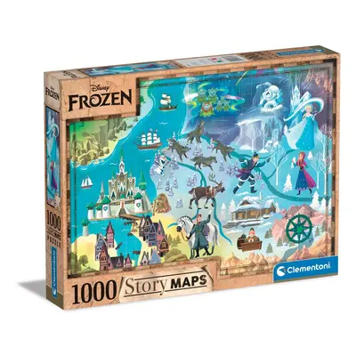 Puzzle 1000 piese Clementoni Disney Story Maps Frozen