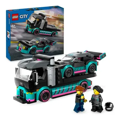 Lego City Masina de Curse si Camion Transportator 60406