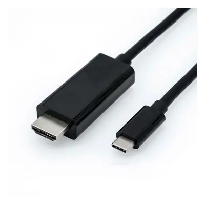 Cablu USB tip C la HDMI 4K@60 Hz T-T 1m Negru, Roline 11.04.5840