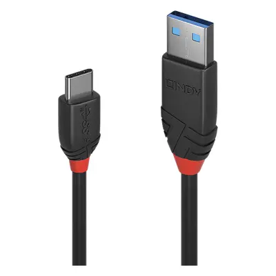 Cablu USB 3.1 tip A la tip C Black Line 3A 1.5m Negru, Lindy L36917