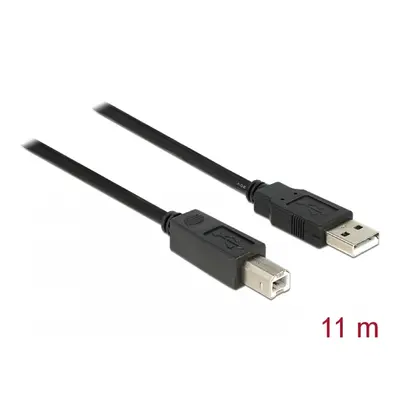 Cablu USB 2.0 A la tip B imprimanta activ 11m T-T, Delock 82915