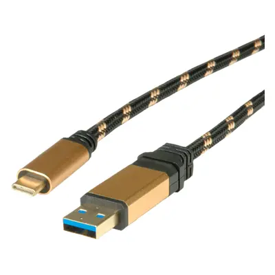 Cablu USB 3.1 la USB tip C T-T 1m Gold, Roline 11.02.9013