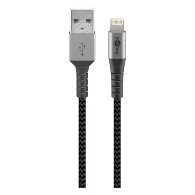 Cablu de date si incarcare USB la iPhone Lightning T-T 2m, Goobay G49269